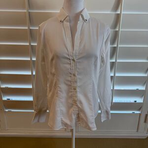 Carolina Herrera White Button Down Shirt Size Medium Old Money Yachtcore Luxury